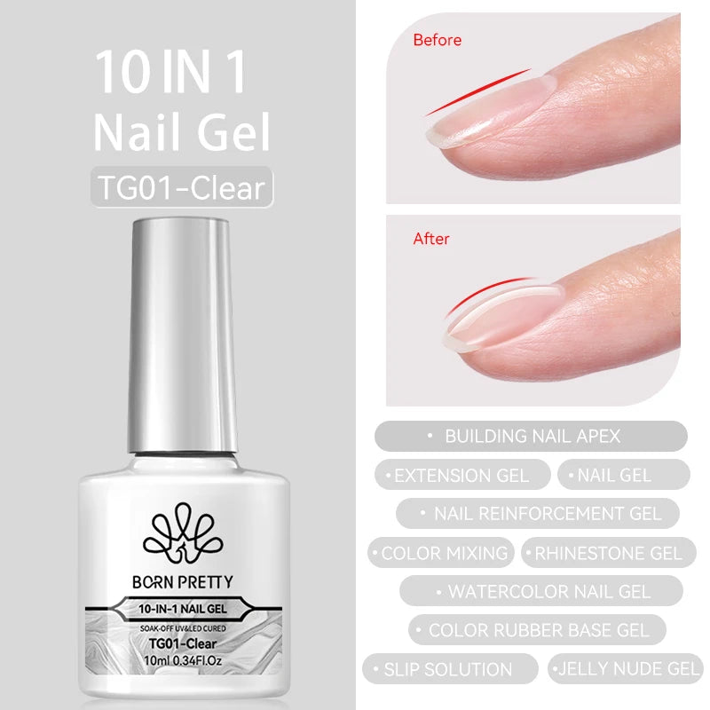 BORN PRETTY 10ml Dark Red Cat Magnetic Gel Nail Polish for Winter Nails DIY Jelly Glass Silver-Light Varnis Semi Permanent