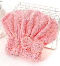 1Pc Microfiber Hair Drying Towels Head Wrap with Bow-Knot Shower Cap Hair Turban HairWrap Bath Cap for Curly Long Wet Hair Gift - BlissFully