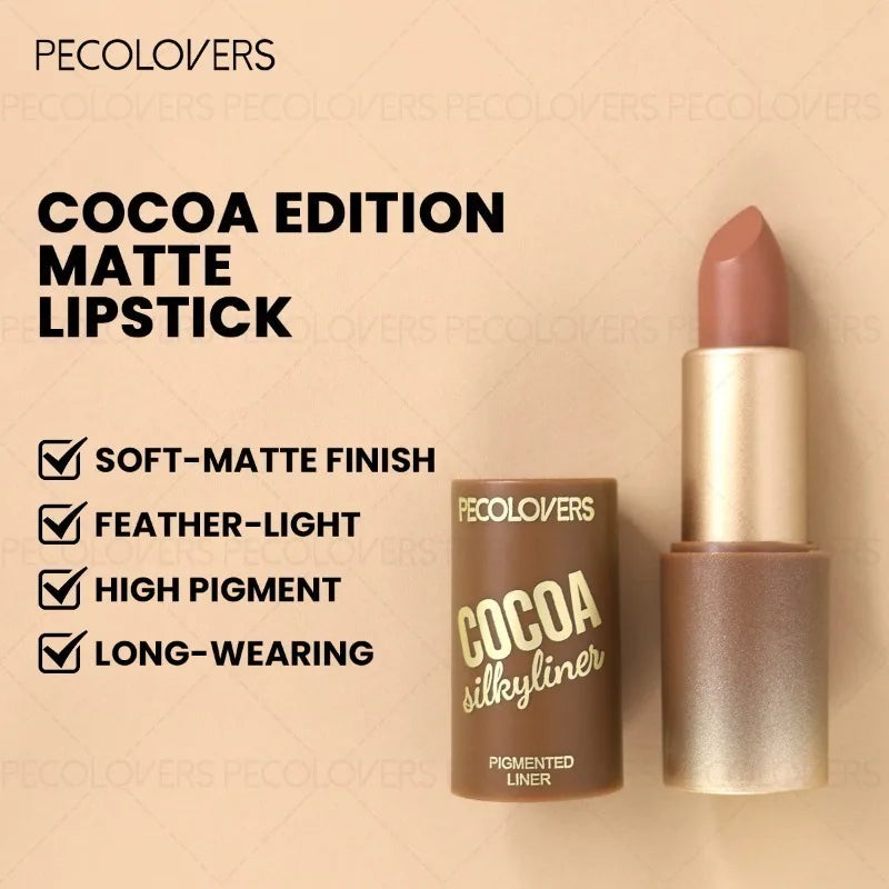 1pcs Multi-color Lipstick, Brown Lip Gloss, Waterproof and Long-lasting, Full and Charming Lips, Lip Cosmetics