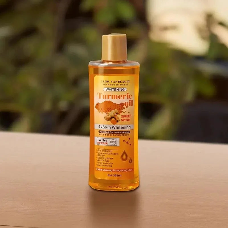 1/2PCS 200ml Turmeric Essential Oil Ginger Deep Hydration Moisturizer Nourishing Smoothing Face Serum Oil Moisturizer Skin Care - BlissFully