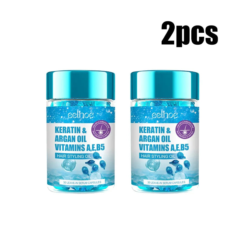 Magic Hair Vitamin Capsule Keratin Oil Fast Restore Hair Soft Smooth Shiny Deep Moisturizer Frizzy Dry Scalp Hair Care Products - BlissFully
