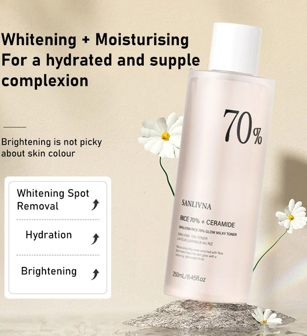 Rice powder toner Rice essence toner Rice grain cleansing foam facial cleanser Niacinamide whitening essence Moisturizing