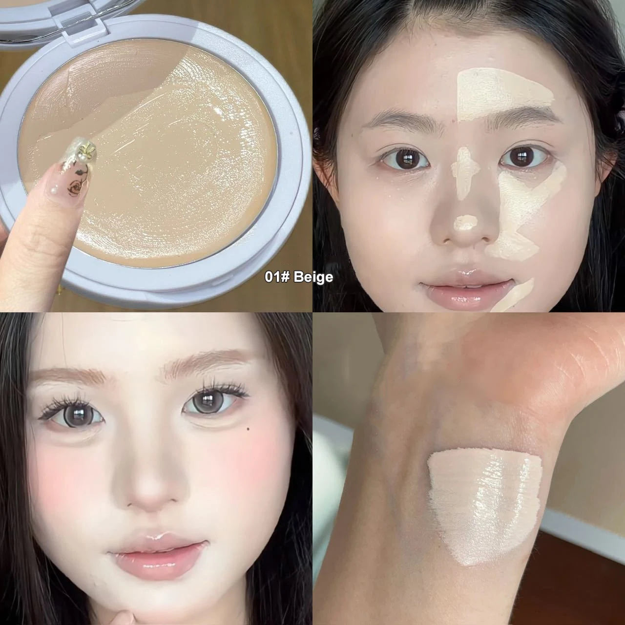 Soft Focus Cream Highlighter Palette Silky Texture Moisturizing Concealer Long-lasting Makeup Brightening Modifying Dullness