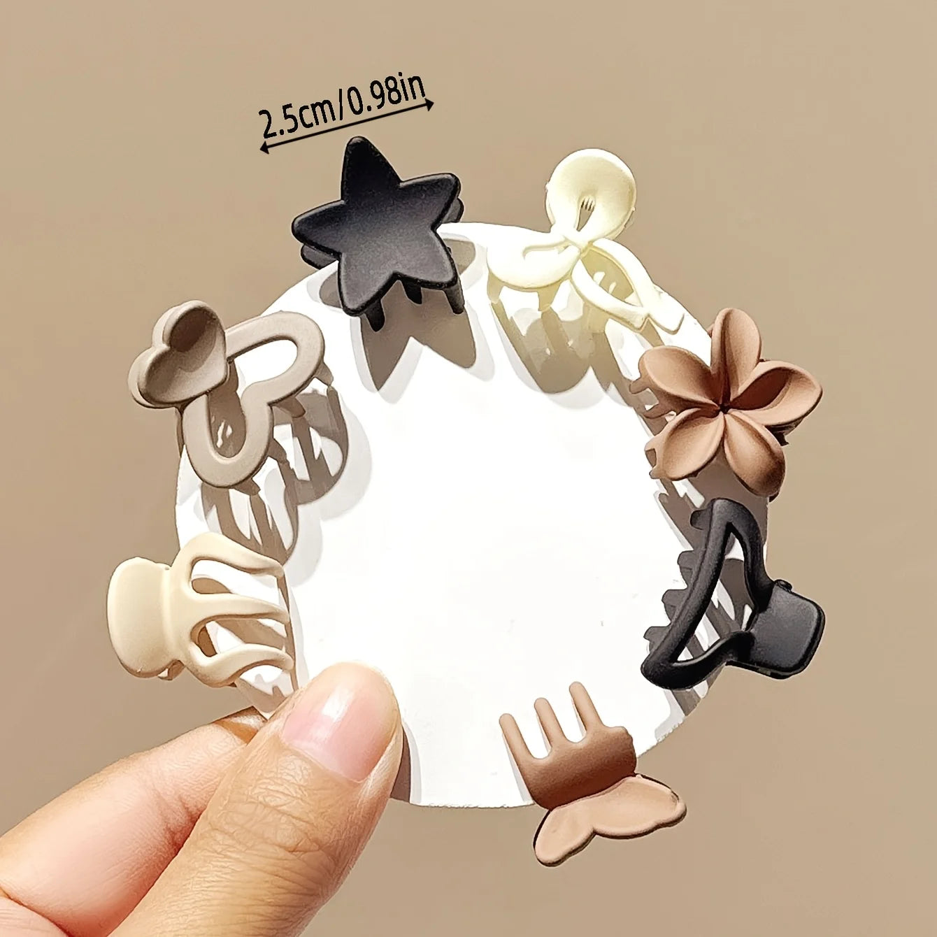 5/10/20/30pcs Beige Mixed Pack Small Clips, Cute Girl Accessories - Perfect for Daily Use, Special Occasions, or Travel Gifts - BlissFully