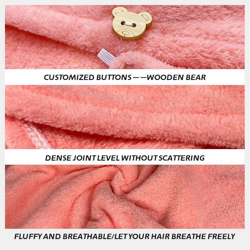 Microfiber Hair Towel Wrap for Women, Shower Spa Head Wrap Hair Drying Hat Turban Microfiber Terry Dry Absorbent Quick Dry Hair - BlissFully