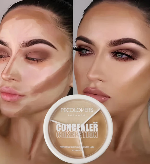 1pc Concealer Palette Cream Waterproof Long Lasting Cover Spots Acne Marks Dark Circles Moisturizing Foundation Face Makeup