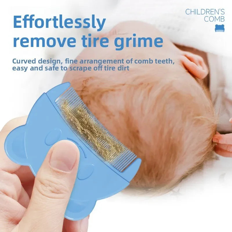 Bear-Shaped Baby Combs for Removing Cradle Cap: Hair Brushes for Boys & Girls, Newborn Scalp Combs to Clear Cradle Rust