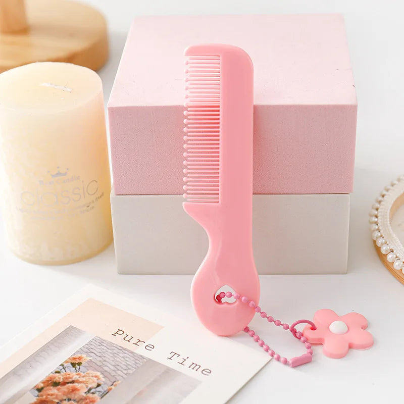 Protable Hair Brushes Cute Mini Comb for Baby Girl Boy Small Koran Cartoon Animal Floral Hair Comb Girl Kid Hair Accessories
