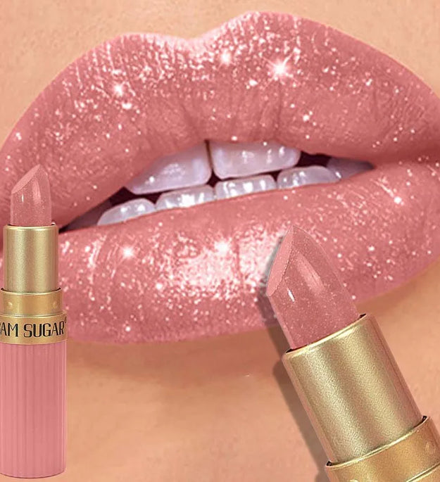 Diamond Glitter Lipstick Moisturizing Lasting Pink Sparkling Waterproof Lip Gloss Metallic Sexy Lipstick Lip Tint Lips Makeup