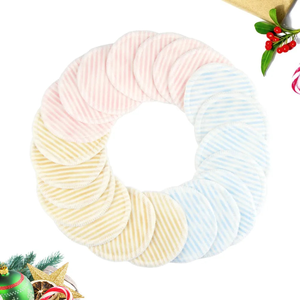 12Pcs Makeup Remover Pads Bamboo Fiber Double Layer Reusable Face Washing Pad Waterproof Makeup Removal Gentle Effective