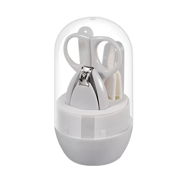 4pcs Infant Baby Clipper Nail Set, Baby Grooming Kit, 4-in-1 Baby Care Set, Baby Nail Clipper, Scissors, Nail File, Tweezer