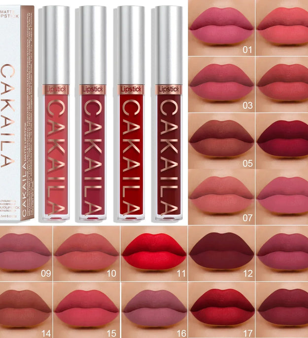 Matte Pink Velvet Lipstick 18 Colors Lip Gloss Long Lasting Non-marking Red Sexy Waterproof Liquid Lipsticks Lip Makeup Cosmetic
