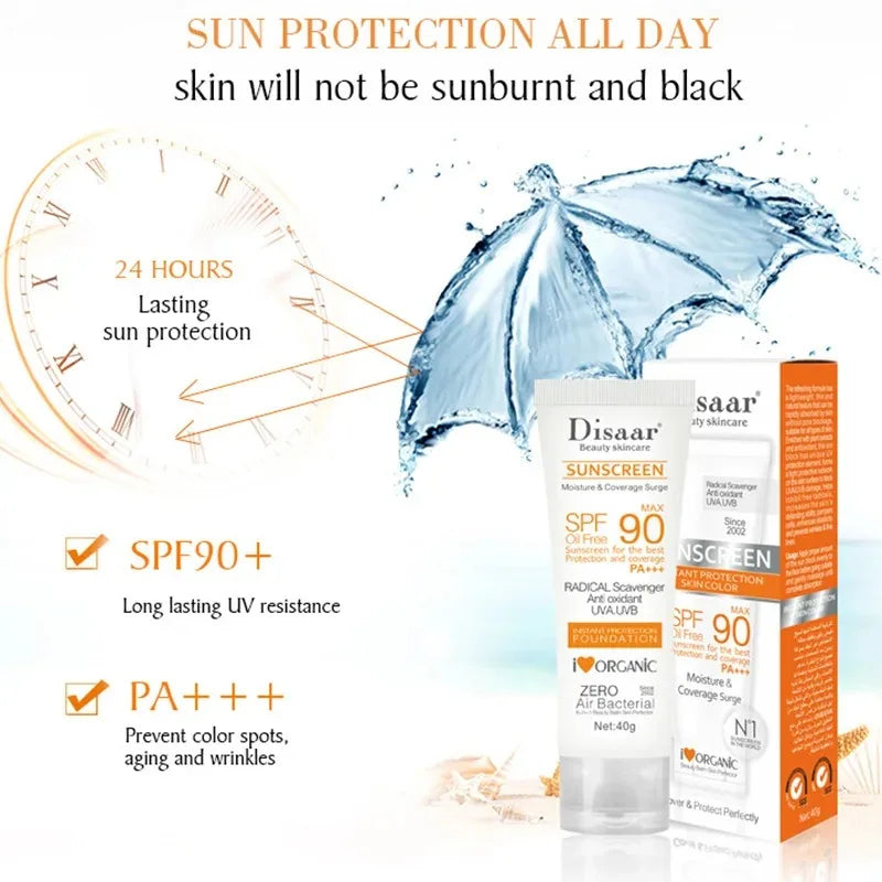 Facial Body Sunscreen Waterproof SPF 90+UV Sun Cream Sunblock Skin Protective Cream Anti Sun Facial Seaside Protection Cream - BlissFully