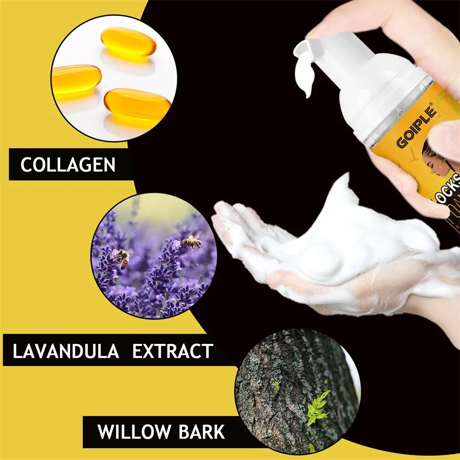 GOIPLE 60ml Braid Mousse for African Women Extra Hold Control Gel for Braiding Twist Locs High Shiny Moisturize Styling Products