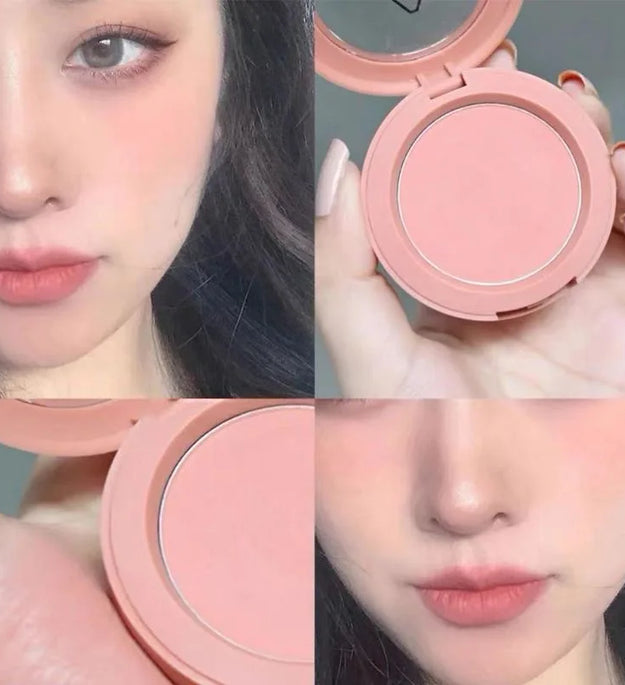 HerorangeHR402 Serbuk Serbuk Monokrom Kalis Air Panjang Tahan Lama Plat Peach Orange Kabus Lembut Lembut Matte Semulajadi Blush