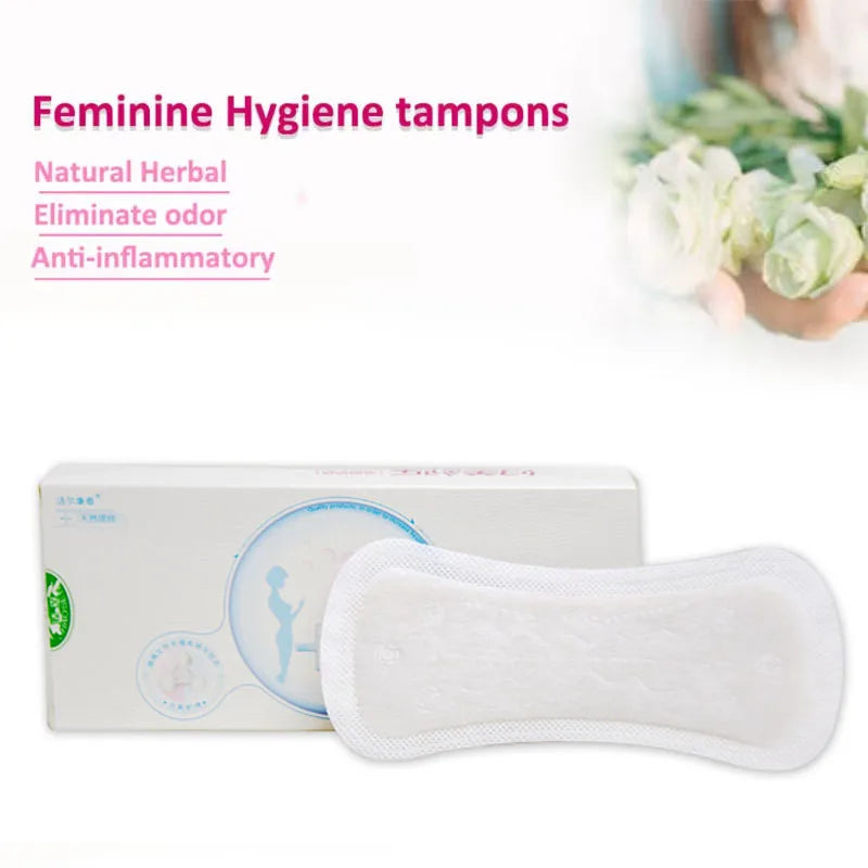 Natural Herbal Feminine Hygiene Fuleshu Tampons Pads For Women Health Pubic Care Gynecological Pad Strip