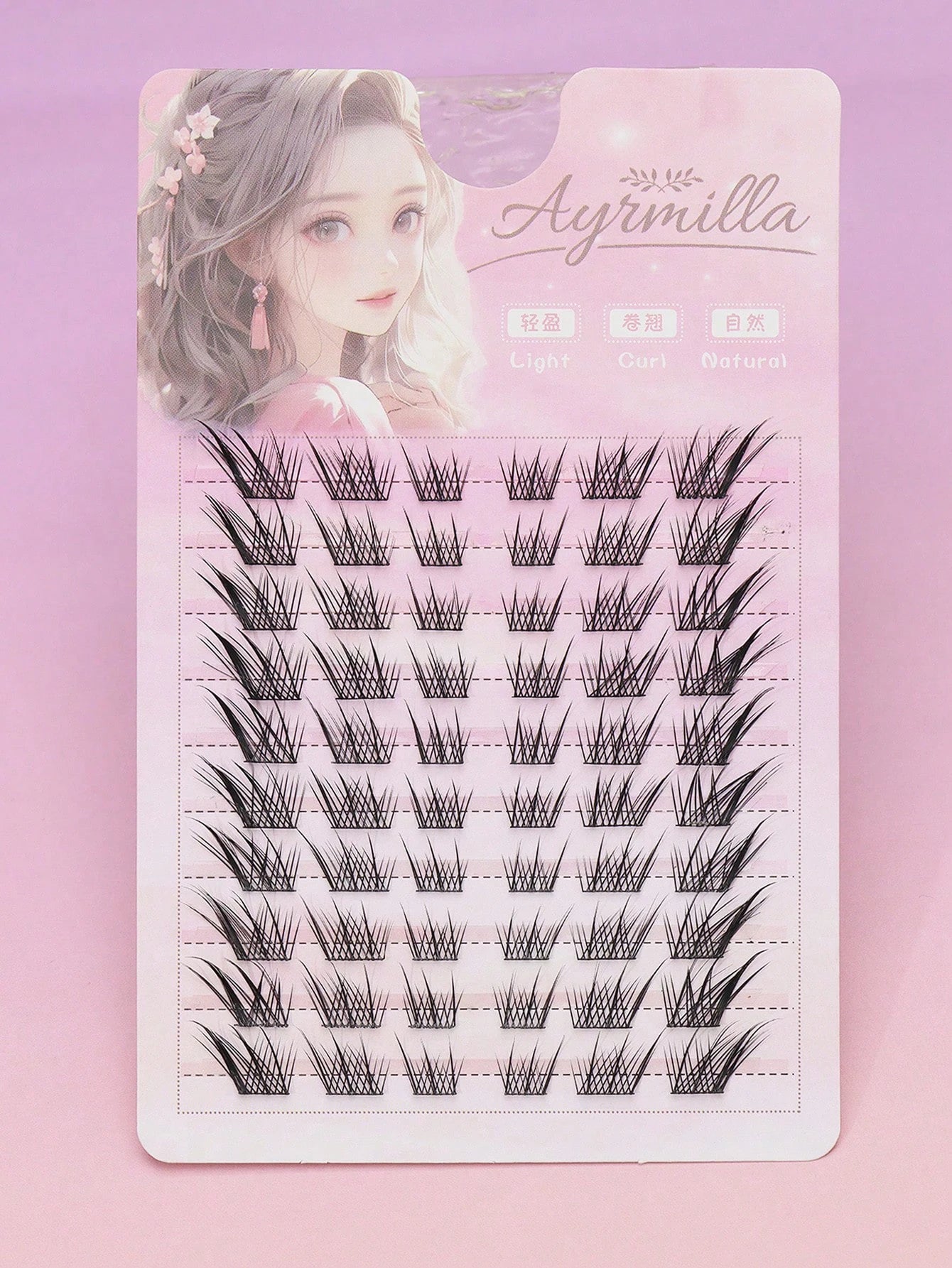 80 cluster Brown Fox Eye Tail False Eyelash wedding party and dates eyelashes  for daily makeup