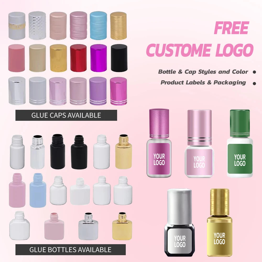 MAYOOC 0.3 Sec Eyelash Extension Glue Fast Dry Individual Lashes Glue Sensitive Eye Black Eyelash Glue Lash Free Custom Logo