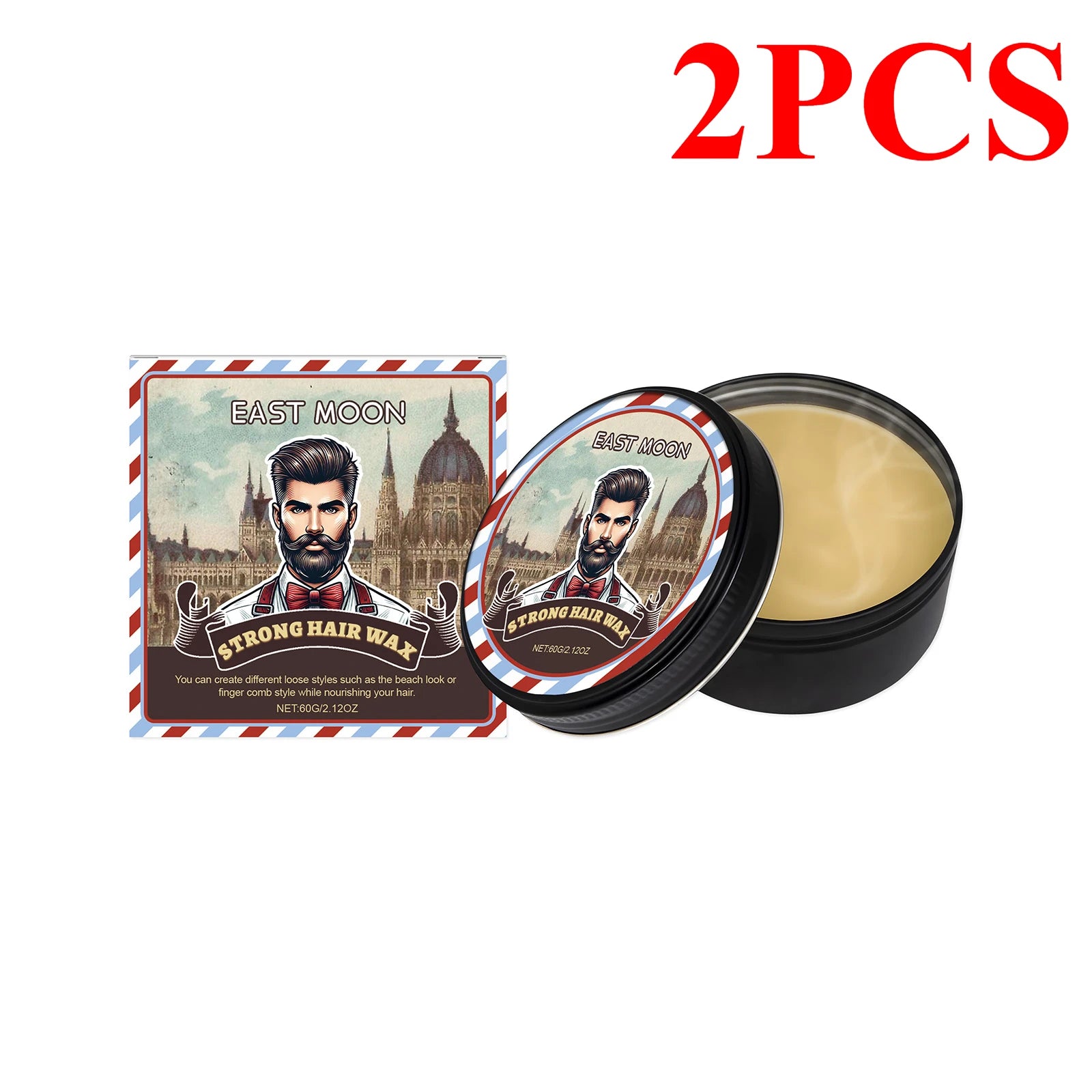 Long Lasting Stying Wax Fluffy Hair Pomade Wax Keep Hair Oil Edge Control Barbershop Tools Salon Hairdressing Mud Hair Styling - BlissFully
