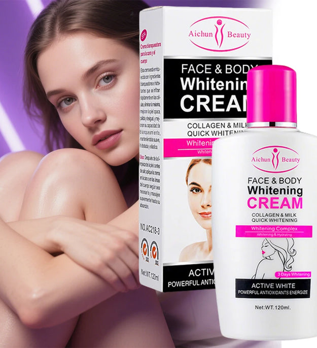 Collagen Milk Body Face Whitening Cream Dark Skin Bleaching Skin Care Body Leg Arm Lightening Smooth Moisturizing Body Lotion