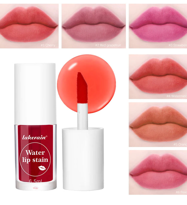 Fruity Water Lip Tint Gloss 4 Color Moisturizing Lip Glaze Long Lasting Lip Ink Face Lip Dual Purpose Liquid Lipstick Cosmetic M