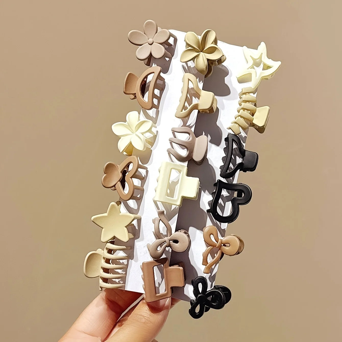5/10/20/30pcs Beige Mixed Pack Small Clips, Cute Girl Accessories - Perfect for Daily Use, Special Occasions, or Travel Gifts - BlissFully