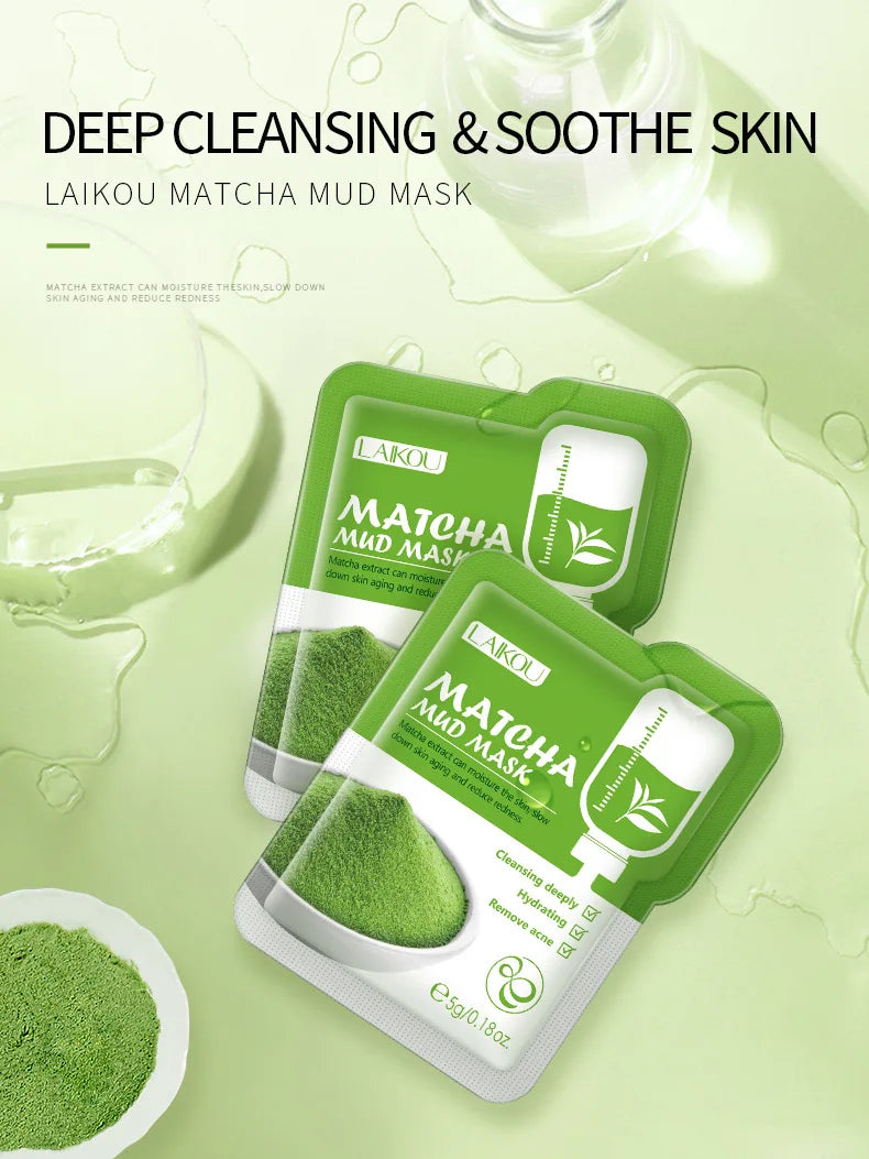 Purifying Clay Facial Mask in Pouch,For Acne, Oily & Combination Skin, Deep Cleansing, Detoxifying, Skin Care, Face Mud Mask 5g