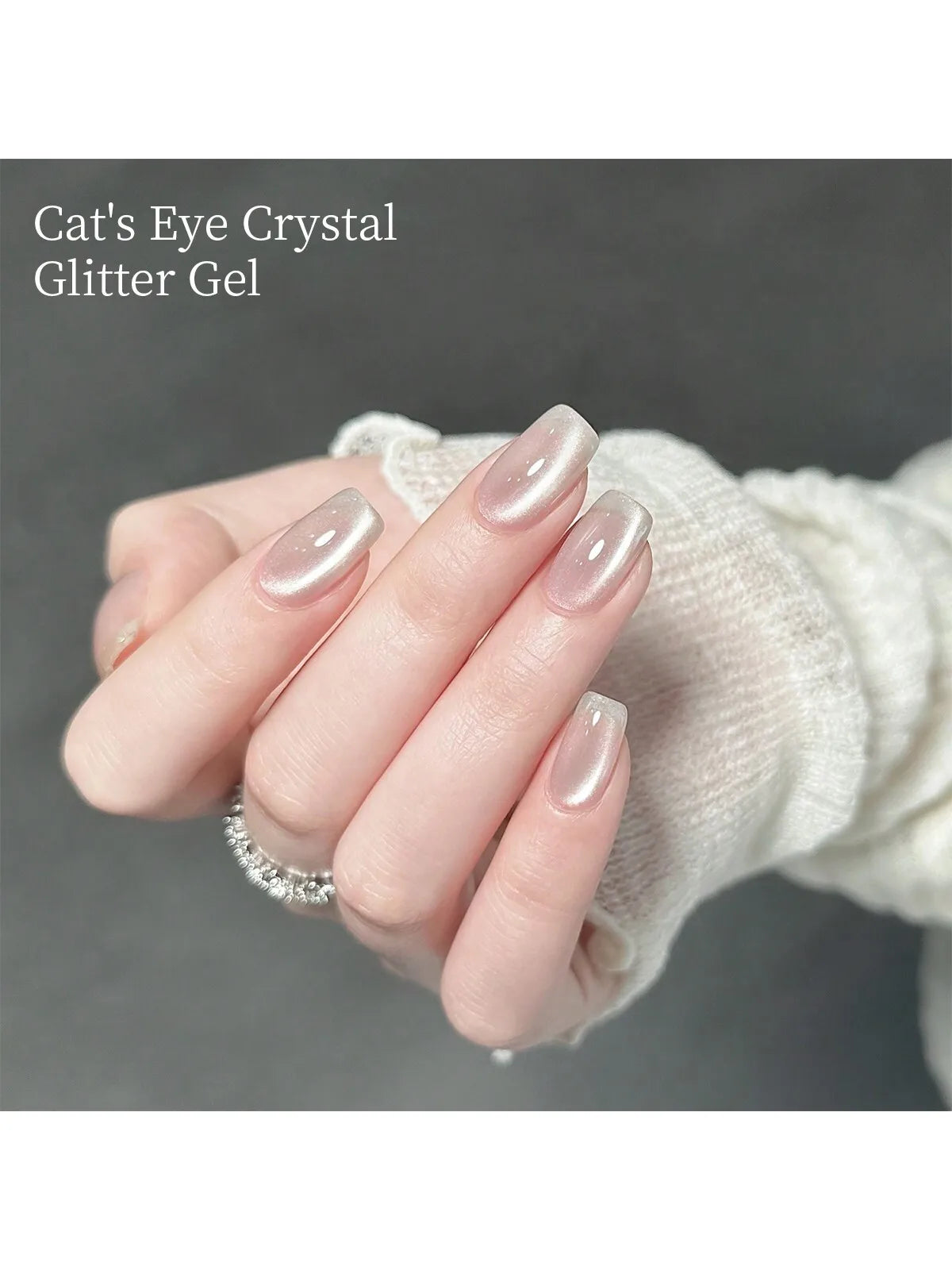 15ml Universal Silver Cat Eye Gel Polish. Glittery, Magnetic. Needs UV/LED Lamp. For Home & Salon DIY