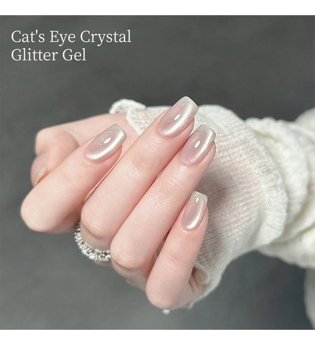 15ml Universal Silver Cat Eye Gel Polish. Glittery, Magnetic. Needs UV/LED Lamp. For Home & Salon DIY