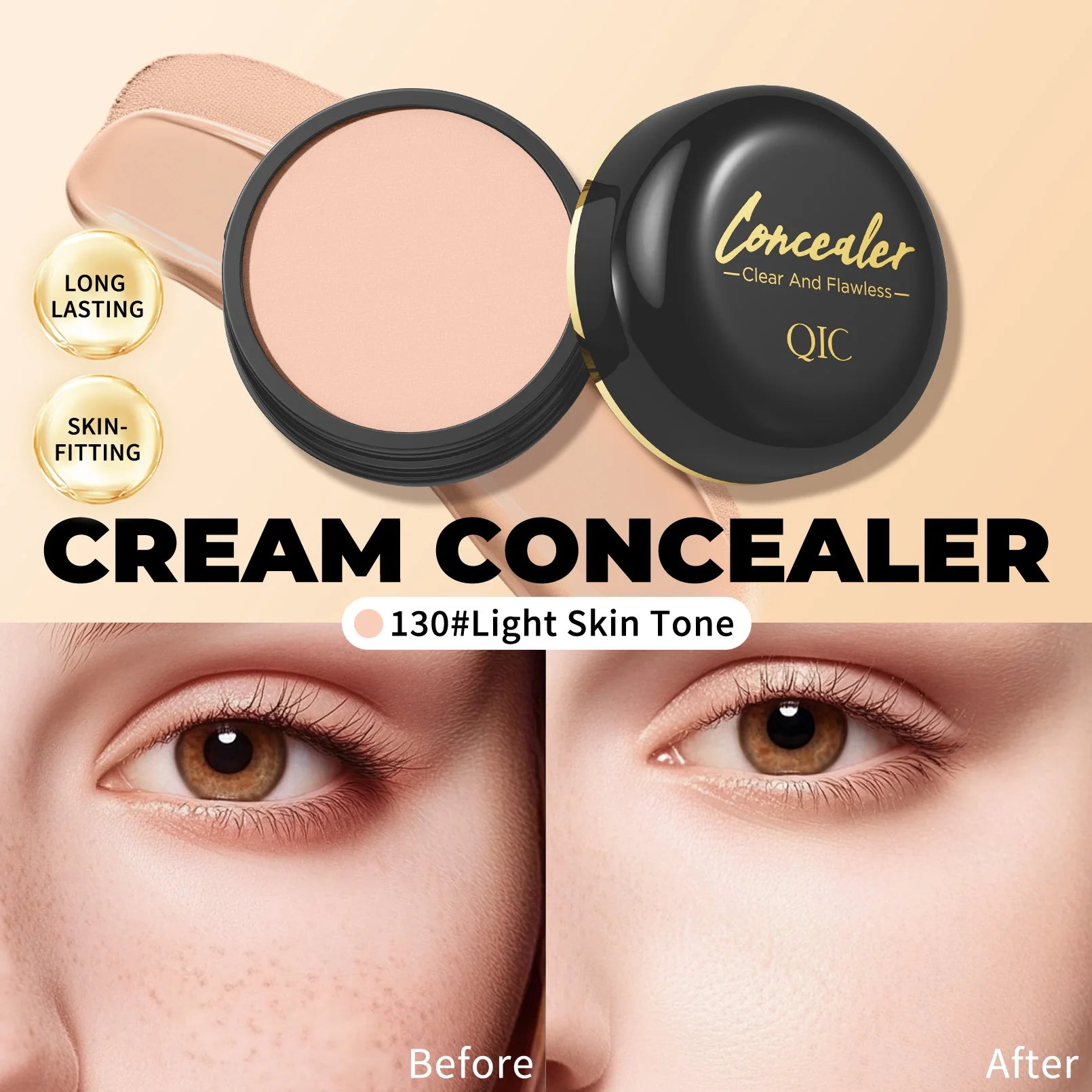 Waterproof Full Coverage Concealer for Tattoos, Scars - Natural Finish Foundation for All Skin Tones & Types
