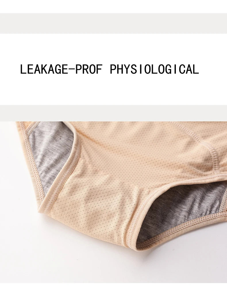 Leak Proof Menstrual Panties Underwear Period Physiological Pants Women Waterproof Briefs Plus Size  L-8XL Female Lingerie