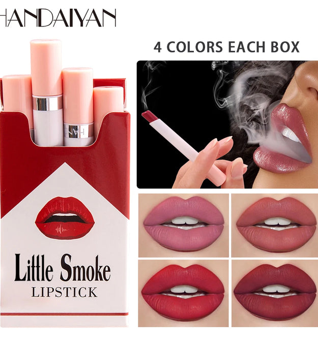 Handaiyan matte lipstick 4pcs/set velvet small cigarette lipstick set that is not easy to fade