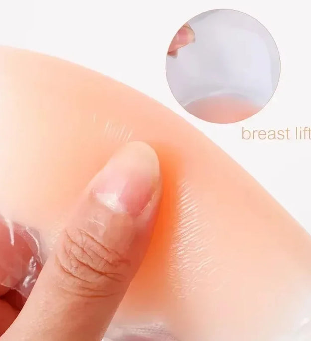 2PCS Women Lift Up Invisible Reusable Self Adhesive Silicone Breast Lift Tape Nipple Cover Chest Paste Push Up Party Dress Bras