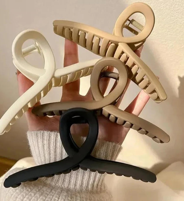 2/4Pcs Women Hair Claw Clip Cross Matte Hairpin Fashion Hairgrips Large Hair Claw Crab Clips Girls Korean Hair Accessories - BlissFully