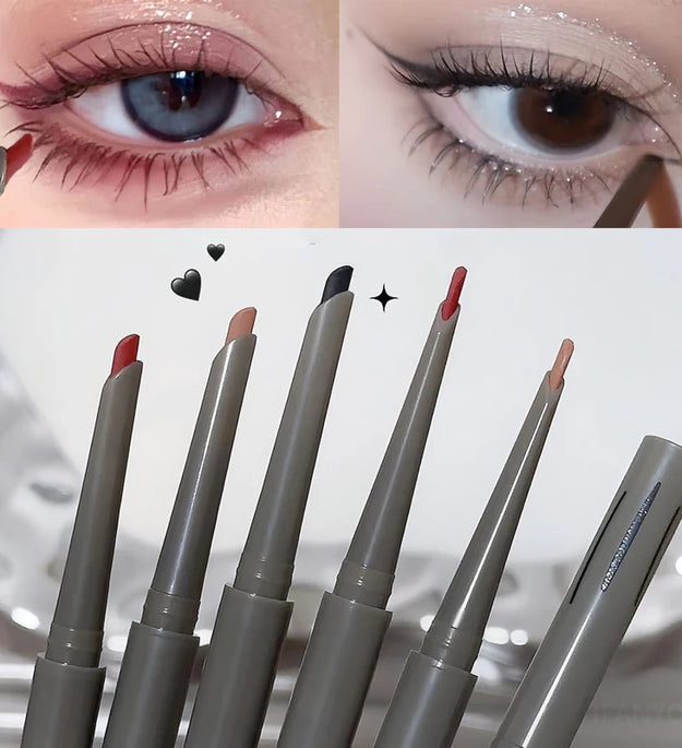 Silky Long-lasting Eye Liner Pencil  Eyeliner Pen Natural Matte Wine Red Eyeliner Easy To Color Waterproof Eye Make Up Cosmetics