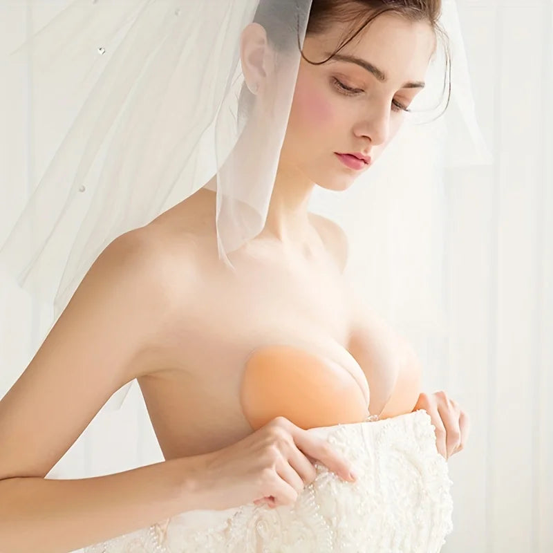 Silicone breast patch silicone invisible bra thickened push-up breast patch bra strapless underwear silicone bra