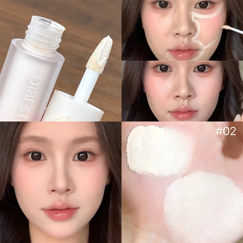 QIBEST Liquid Contour Highlighter Multi-purpose Blush Cream Matte Face Blusher Cheek Tint Bronze Contouring Makeup For Women