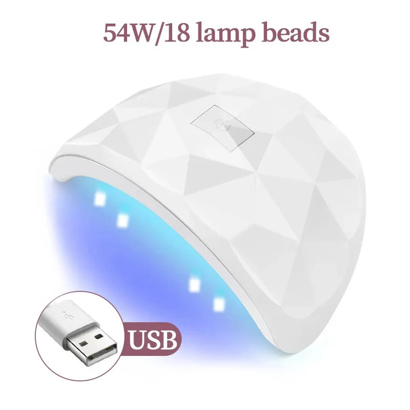 LULAA UV Nail Polish Lamp Gel Curing Polishing Lamp with Three Timing Modes & Automatic Sensing Mode Is Suitable for Home Salon