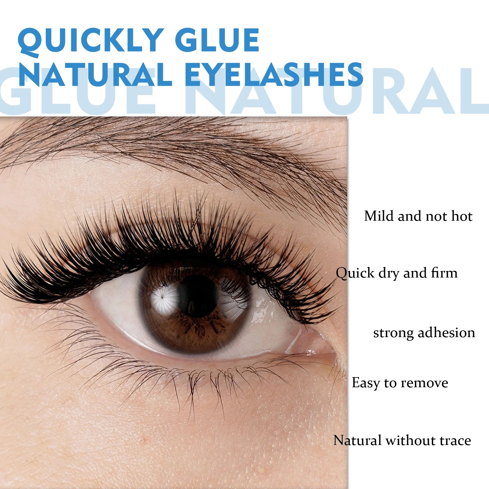 EELHOE Eyelash Extension Glue Fast Drying Strong Waterproof Lasting Eyelash Primer No Irritation Lash Lift False Eyelashes Tool
