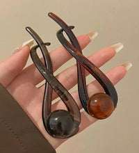 New Twist Hair Clip Plastic Acrylic Bead Imitation Pearl Hairpin Twisted Design Women Hair Accessories - BlissFully