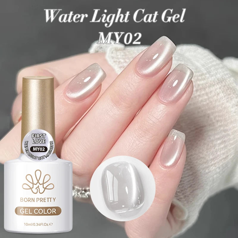BORN PRETTY 10ml Cat Magnetic Gel Sparkling Ultra Gold Glitter Soak Off UV LED Gel Nail Art Varnish Manicure Valentine's Day