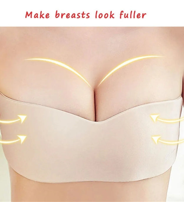 Reusable Nipple Tape One Piece Breasts Sticker Seamless Push Up Silicone Bra For Women