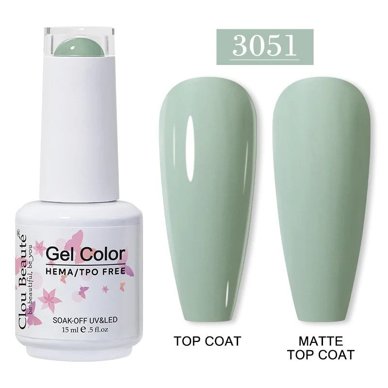 Clou Beaute 15ml HEMA TPO FREE Gel Nail Polish Vernis Semi Permanent UV Nail Art Varnish Lakiery Hybrydowe Manicure Gel Polish