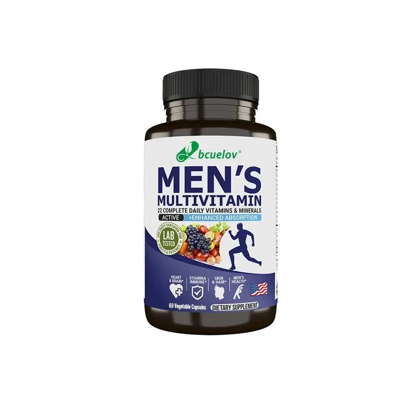 Bcuelov Daily Complete Vitamins & Minerals - Men's Health, Skin & Hair, Stamina Immune System
