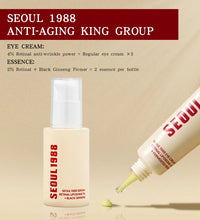 Seoul 1988 Anti-Aging Trio: 4% Retinal Eye Cream + 2% Retinal Serum w/ Black Ginseng for Wrinkles & Brightening,Korean Skincare - BlissFully