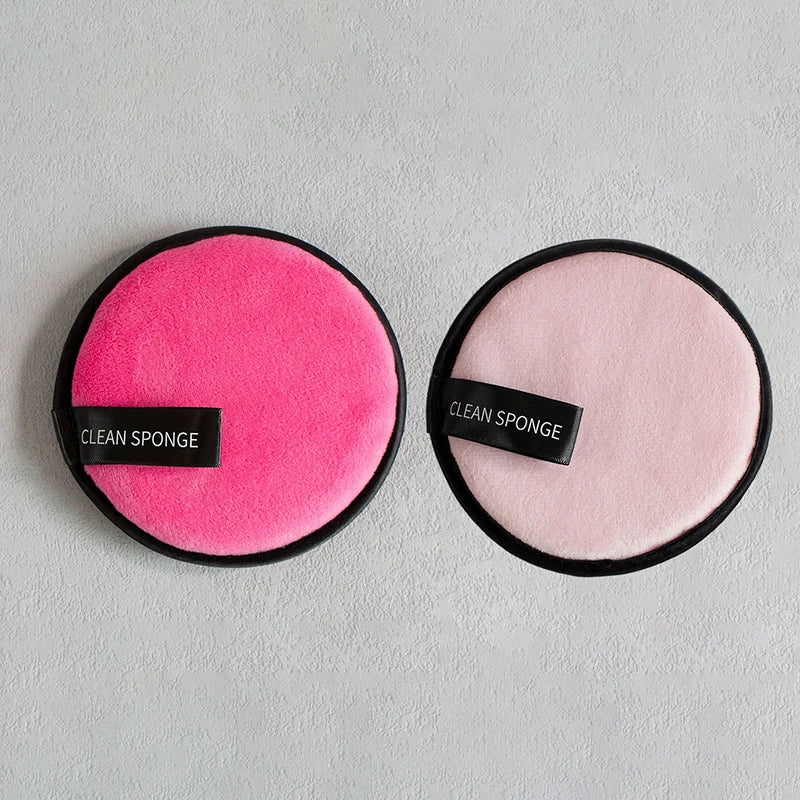 1Pcs Makeup Remover Wipes Reusable Discs Cotton Pads Microfiber Make Up Face Towel Cloth Washable Sponge Skin Care Cleaning Puff