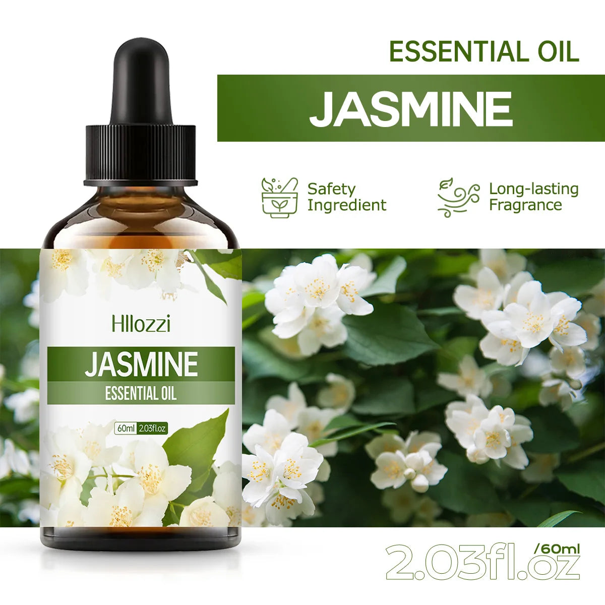 Jasmine essential oil facial skin care oil moisturizing body care massage oil aromatherapy essential oil lasting fragrance