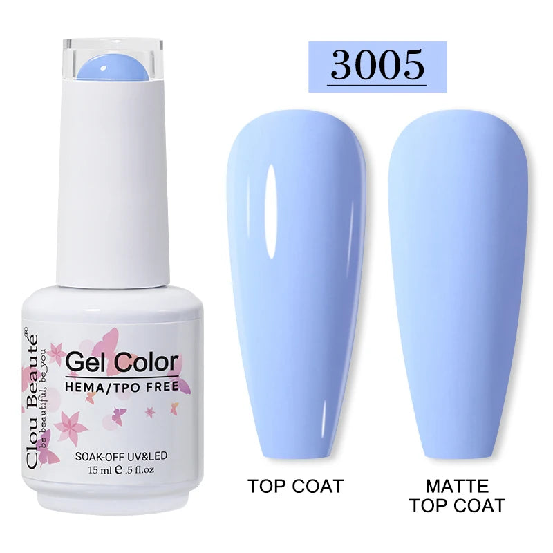 Clou Beaute 15ml HEMA TPO FREE Gel Nail Polish Vernis Semi Permanent UV Nail Art Varnish Lakiery Hybrydowe Manicure Gel Polish