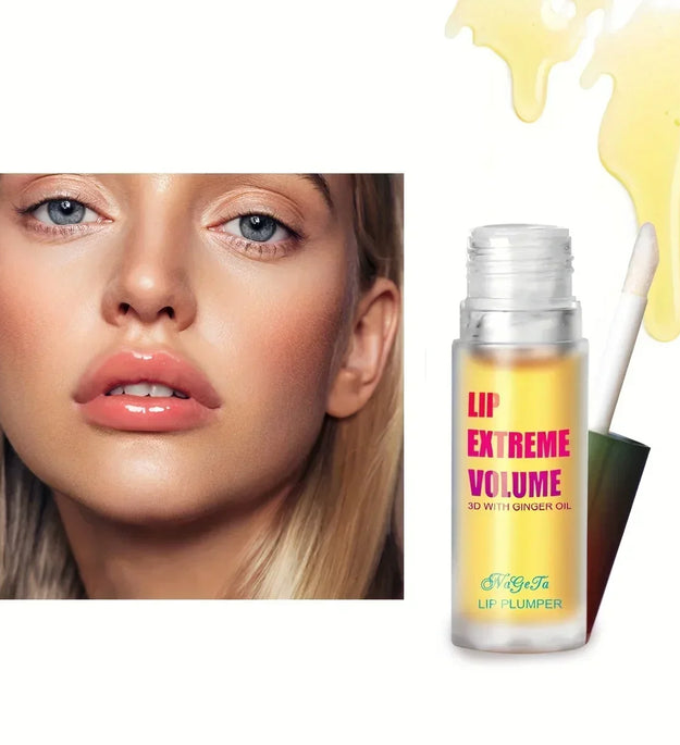 Lip Plumper Fuller Healthy Enhancer Ginger And Mint Plant Lip Gloss Oil Moisturizing Beauty Lips Sexy Lips