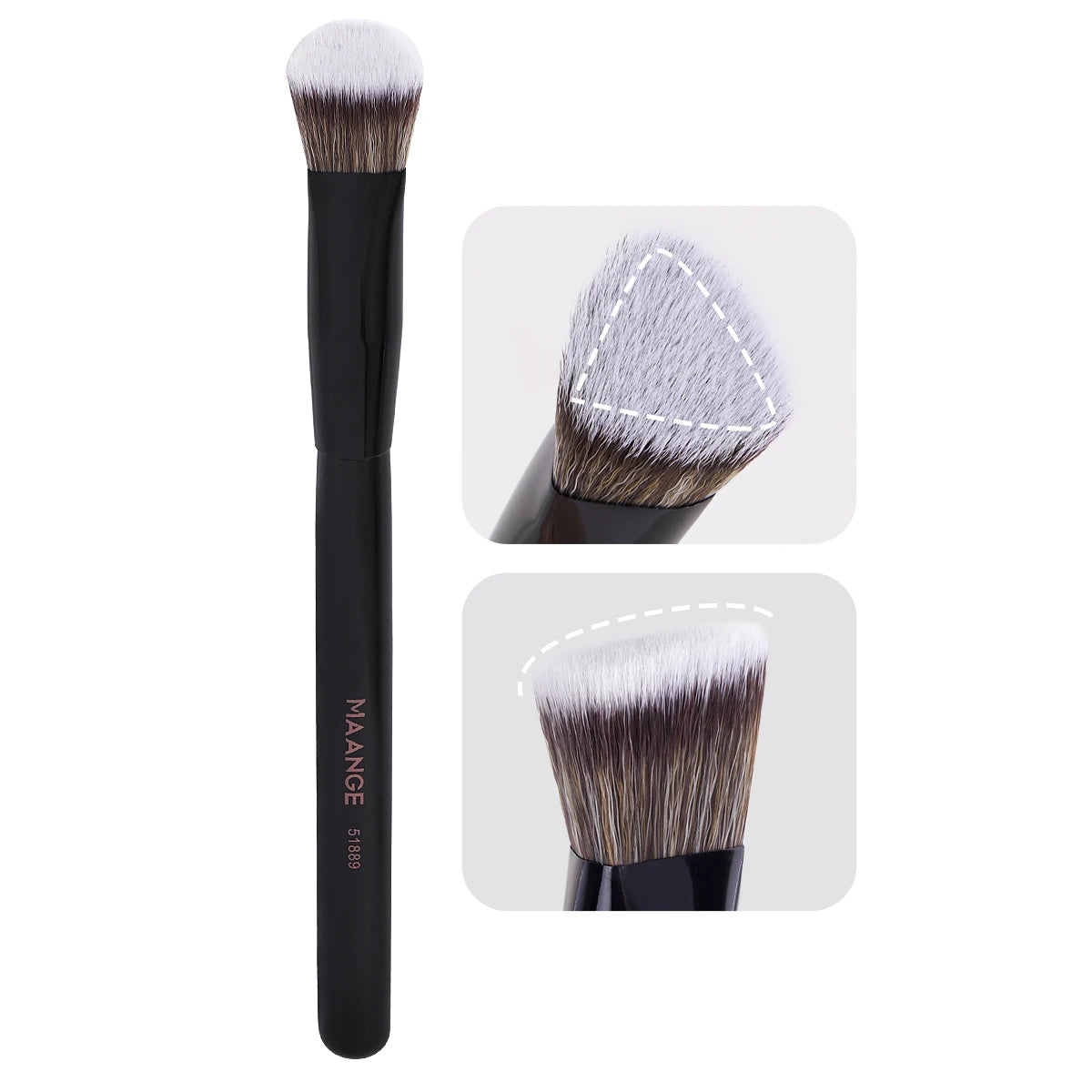 MAANGE Under Eye Concealer Makeup Brush Triangle Foundation Brush for Liquid Cream Blending Concealing Cosmetic Makeup Tools - BlissFully